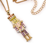 Sugar Plum Nutcracker Enamel Pendant Necklace