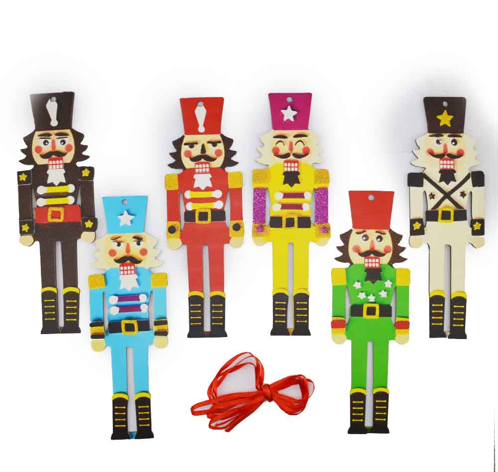Nutcracker Christmas Wood Ornaments