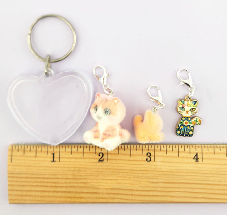 Photo Keychain Set in Orange Cats