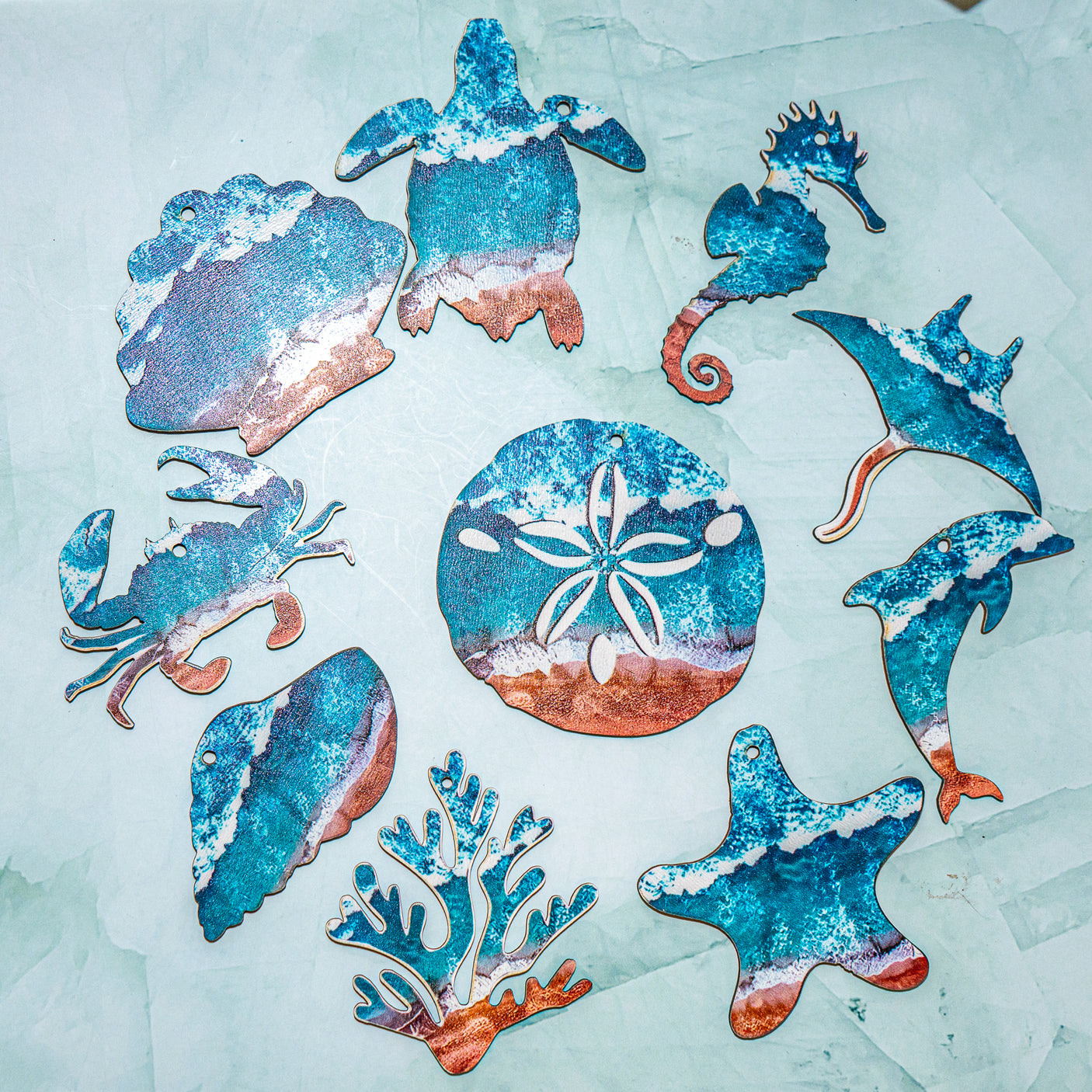 Wood Ocean Creature Embellishments