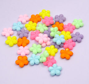 bright color plastic flower beads for crafting