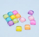  Featuring colorful squares with a glossy jelly-like finish, these embellishments are perfect for DIY crafting, scrapbooking, and decorating accessories. 