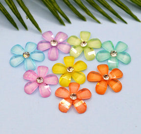Rhinestone pastel flower craft embellishments for paper crafting