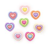 flat-back resin retro heart buttons for crafting