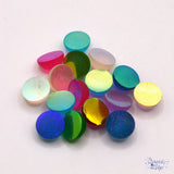 multicolor faux jelly dots with flat back for embellishing paper or wood crafts