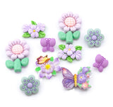 Pastel Petal Butterfly Garden Embellishment Pack