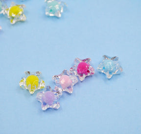 Pastel star clear resin beads for crafting