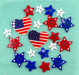 Patriotic Button Frame DIY Assortment