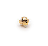 vintage trio pearl and gold buttons for sewing and crafting