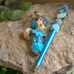 Pen & Keychain Kit in Baby Stego Blue