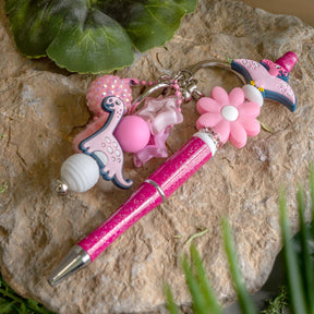 Pen & Keychain Kit in Pterodactylus Pink