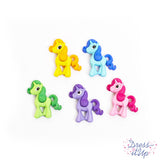 Colorful ponies add a cute touch to animal themed projects and children's crafts