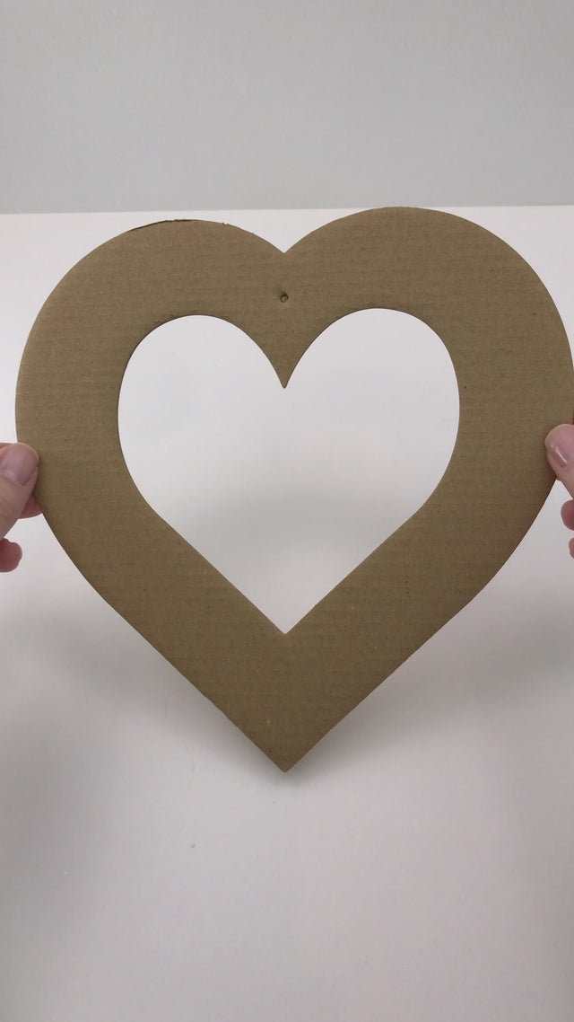 Fluffy Heart Valentine Door Wreath Kit- Red