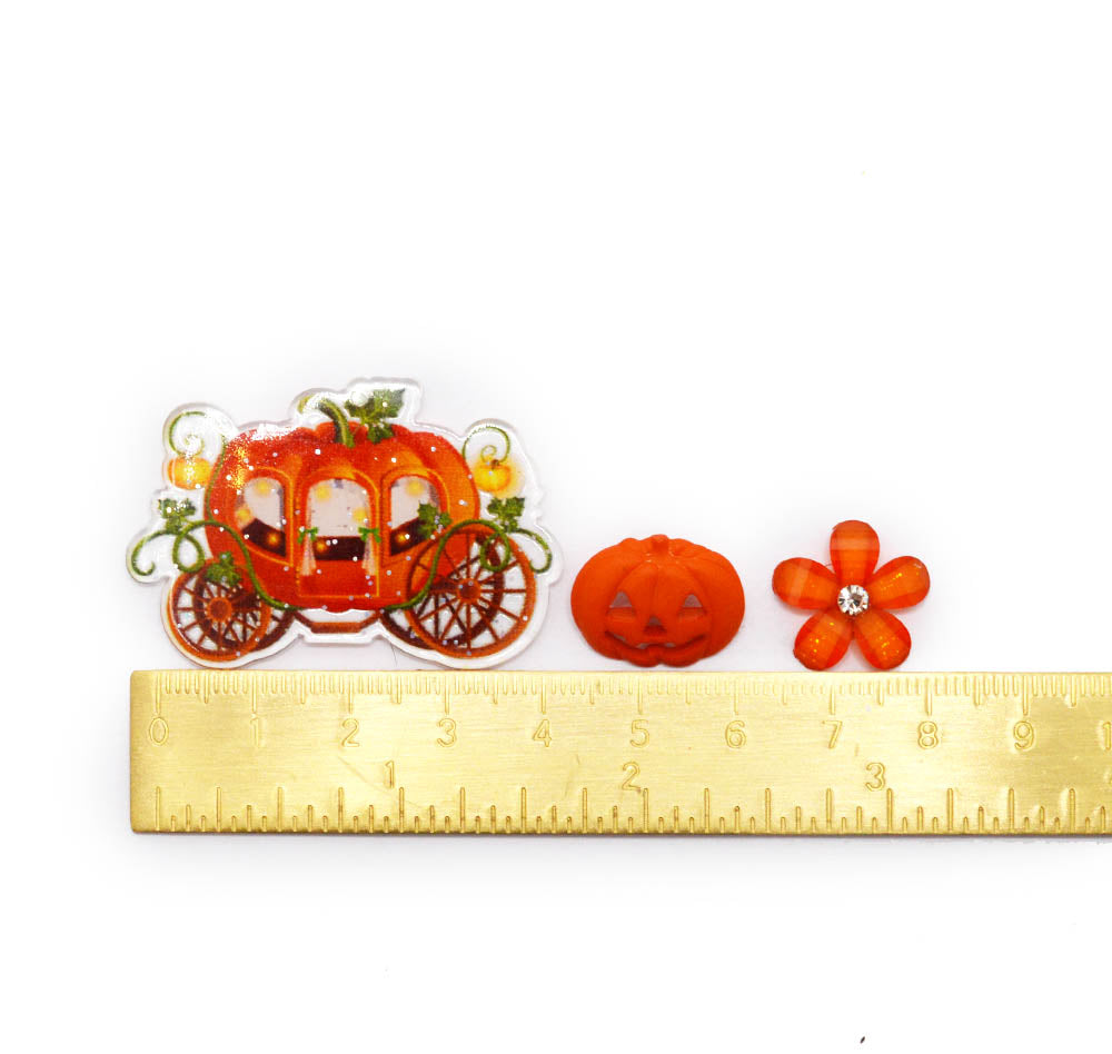Halloween Pumpkin Carriage Ride Craft Embellishment Mix