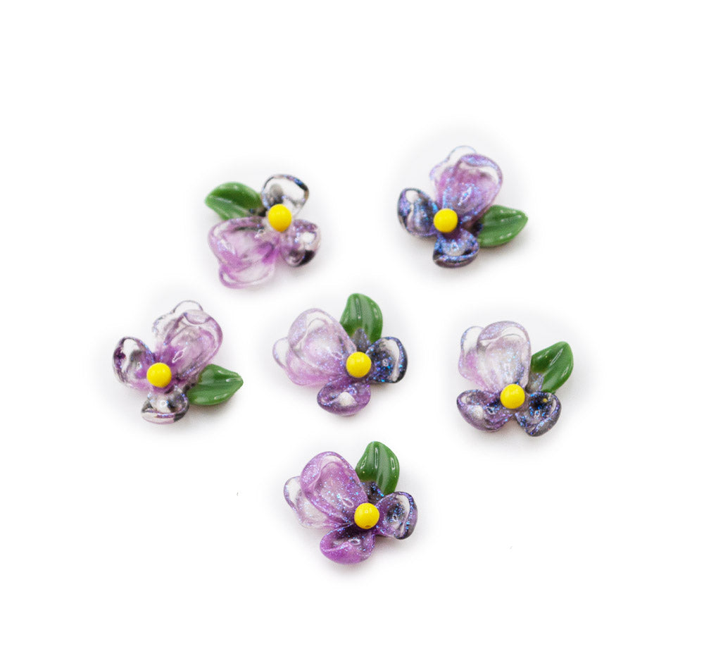 Violet Bloom Resin Flowers