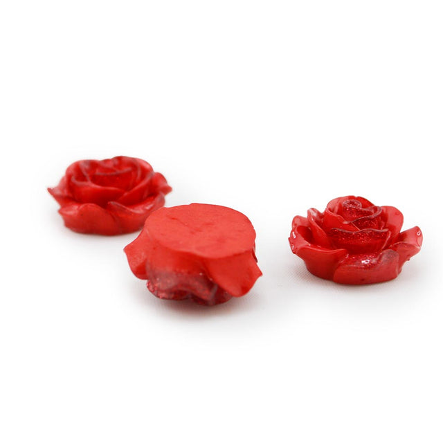 Crimson Sparkle Roses Floral Craft Embellishments