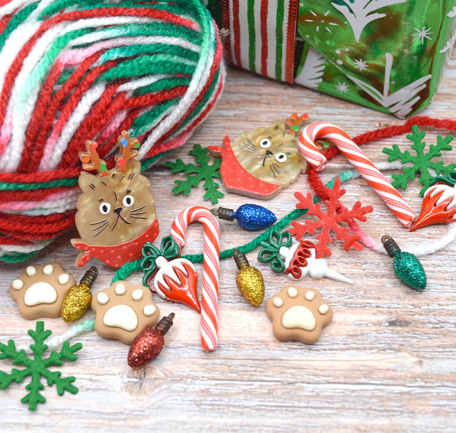 Reindeer Kitty Christmas Embellishment Pack 30 Pieces