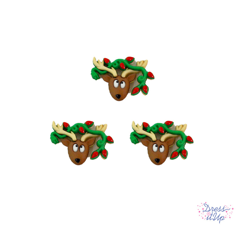 Reindeer With Lights Singles- 6 Pieces