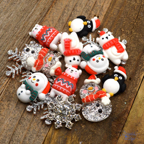 Winter pack includes adorable polar bears, snowmen, penguins, glittery snowmen and snowflakes