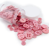 Mini Color Jars in Dusty Rose 70 Piece Button Assortment