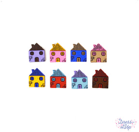 Colorful houses are great for school projects and community crafts