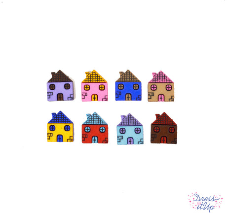 Colorful houses are great for school projects and community crafts