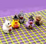Mini Halloween Resin Duck Charms – Set of 5