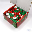 bulk assortment of 2-hole christmas color buttons