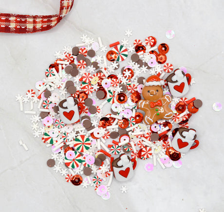Sequin Shaker Cocoa and Peppermint Embellishment Mix
