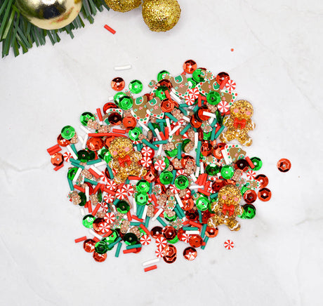 Sequin Shaker Gingerbread Sparkle Embellishment Mix