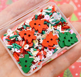 Sequin Shaker Festive Tree Embellishment Mix