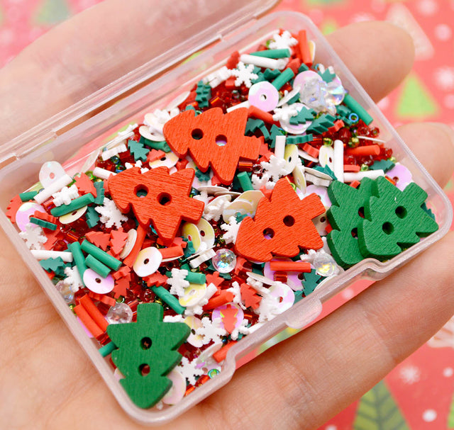 Sequin Shaker Festive Tree Embellishment Mix