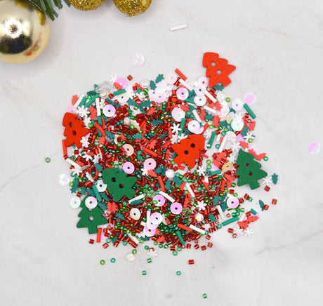 Sequin Shaker Festive Tree Embellishment Mix