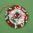 Add festive flair to your crafts with this mix of tiny rondelles in red, green, and white