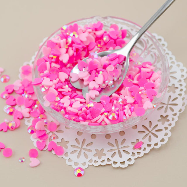 Sequin Shaker Rosy Heart Sparkle Embellishment Mix