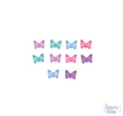 Ten tiny butterflies in light spring colors add to nature and garden crafting