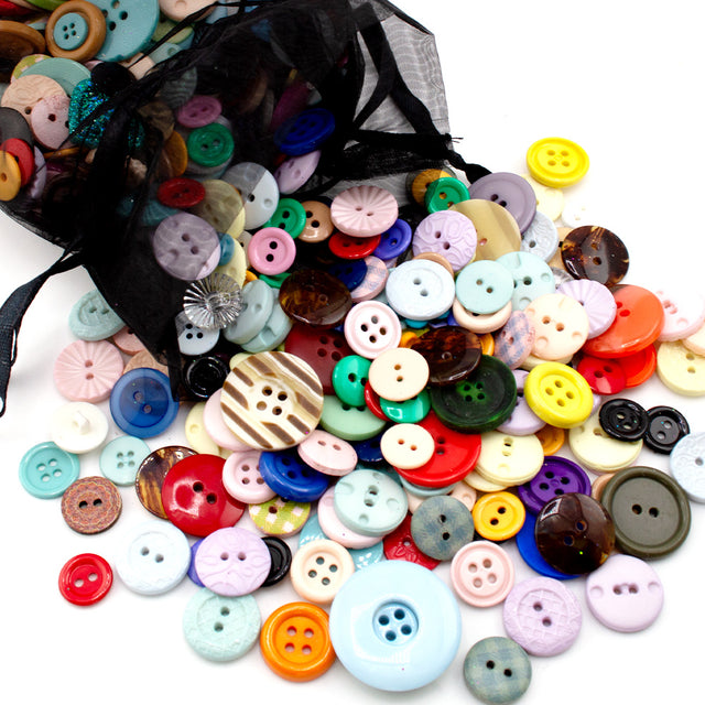 Sewing Buttons by the Pound Mystery Scoop, 500+ Pieces