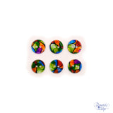 2 hole printed shell buttons for sewing in bright colors 