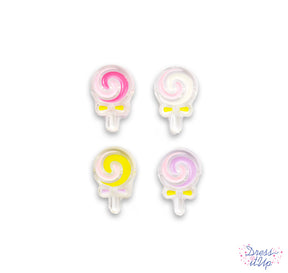 Pastel resin lollypops add a sweet touch to projects and crafts