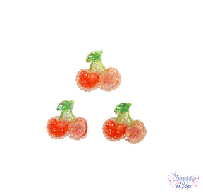 Shiny resin cherries perfect for summer crafts and kitchen decor