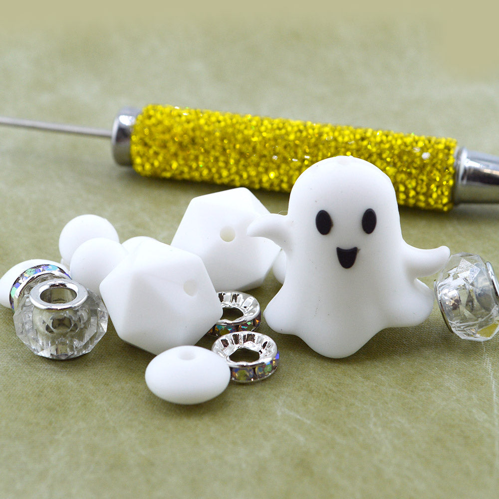 Ghostly Crystal Glow  Bead Mix For Beadable Pens