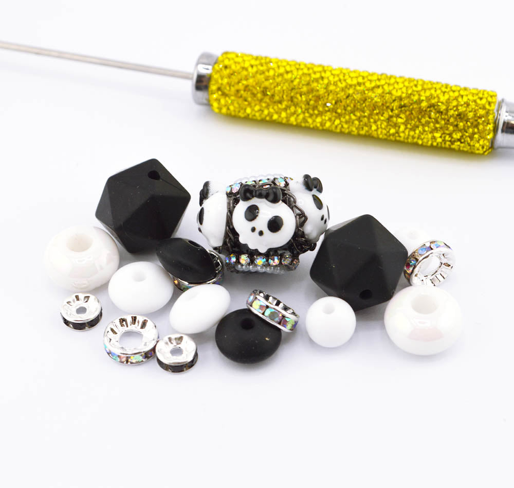 Goth Punk Skulls Bead Mix For Beadable Pens