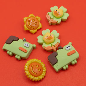 This pack includes geometric cows, duck flowers, and happy suns. Perfect for DIY crafts and gifts.