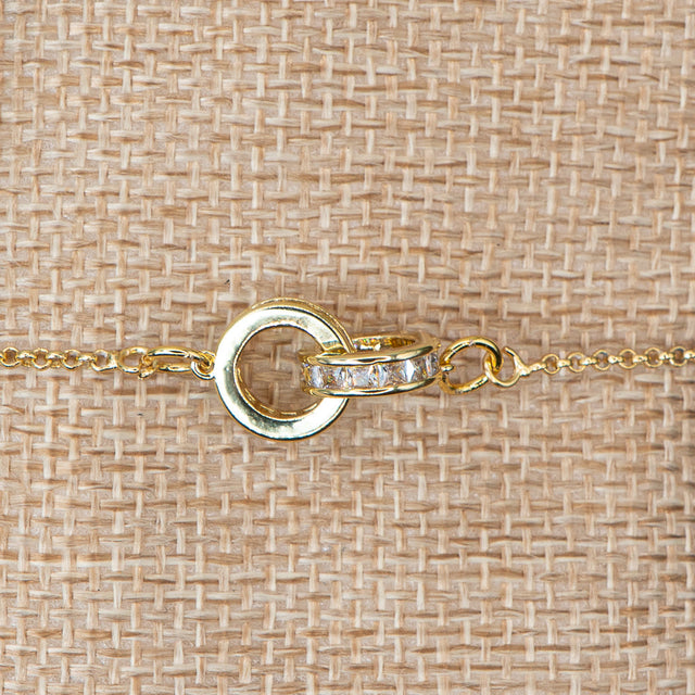 Simple Rolo Stackable Bracelet Blank in Gold