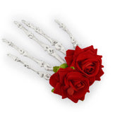 Spooky Skeleton Rose Alligator Hair Clip