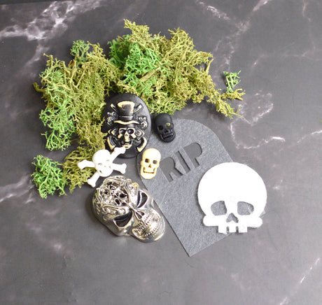 Spooky Graveyard Craft Embellishment and Felt Assortment Mix 30pcs