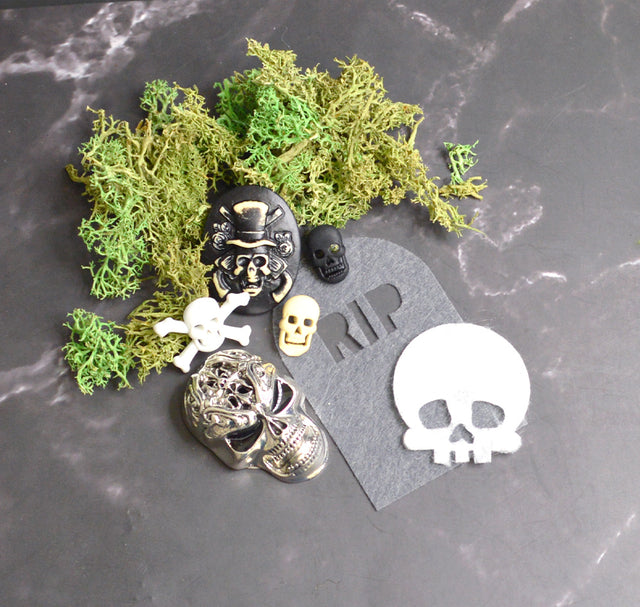Spooky Graveyard Craft Embellishment and Felt Assortment Mix 30pcs