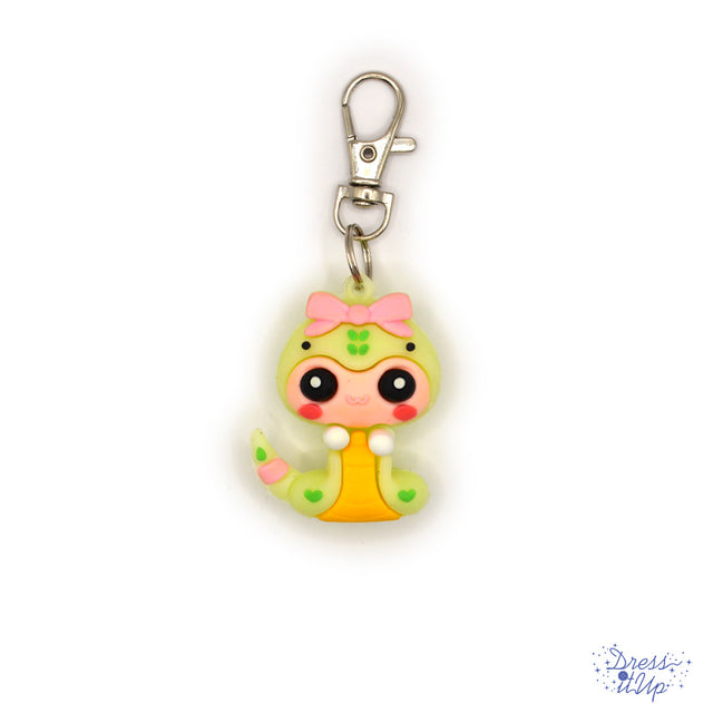 Adorable little snake design to attach to keychains or back packs