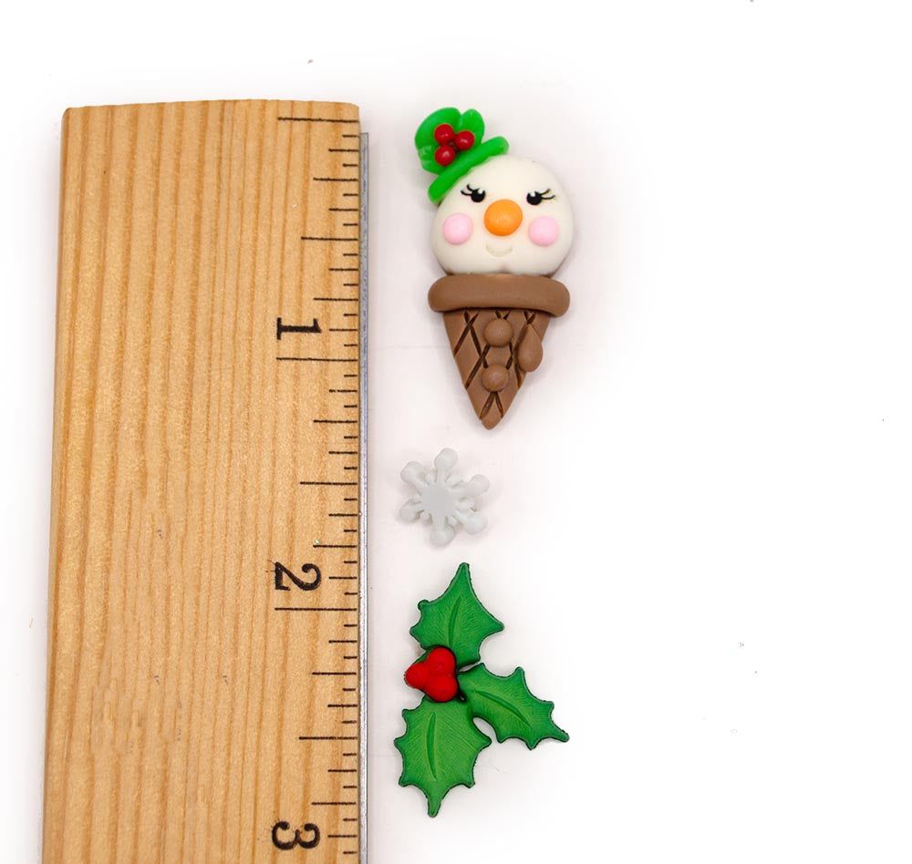Snowcones Winter Snowman Themed Embellishments