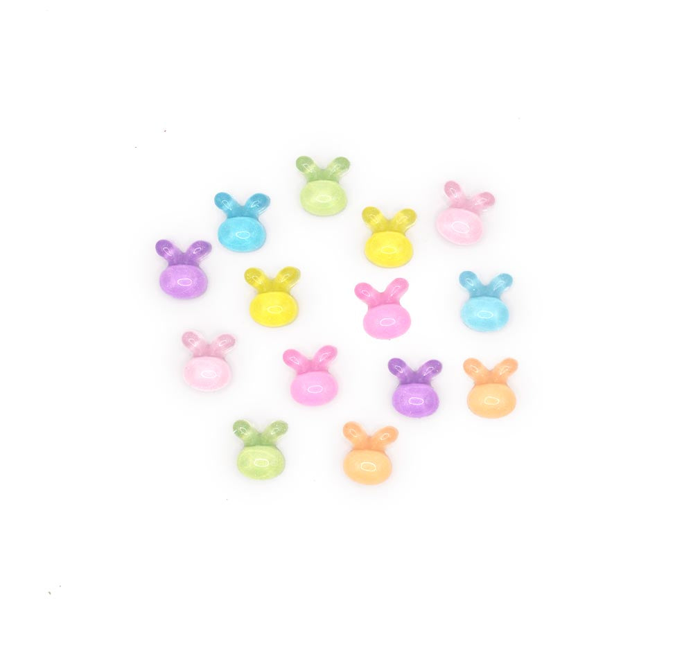 faux gummi bunny head embellishments resin for crafting